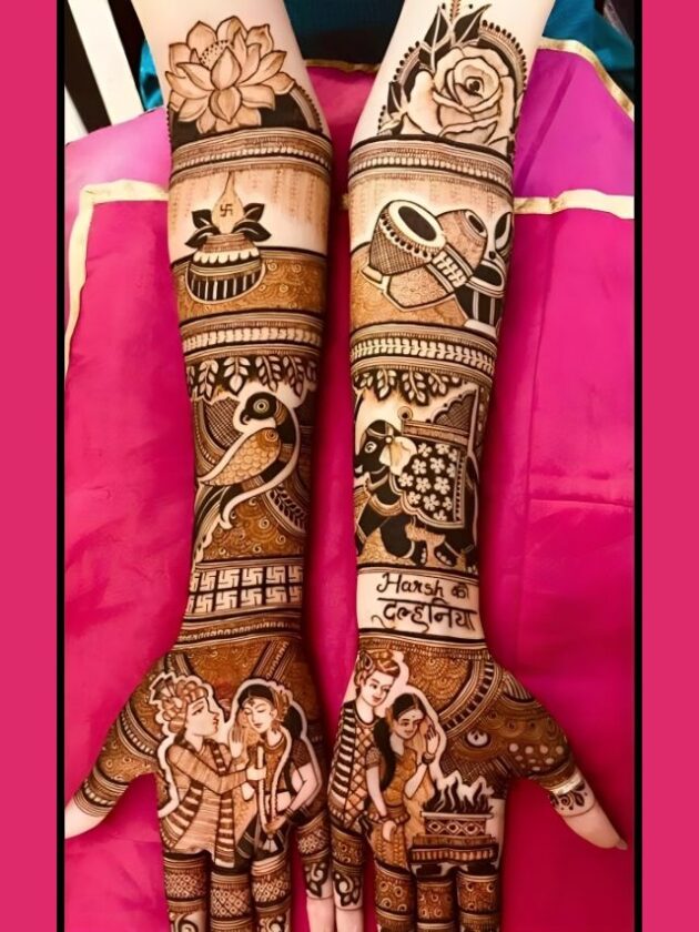 Bride and Groom with Dholkis Design
